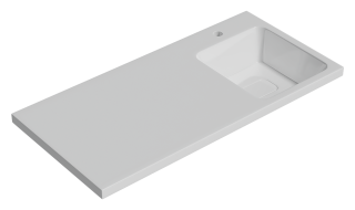 Раковина Misty Kamilla 4627173210560 белая правая 100 см